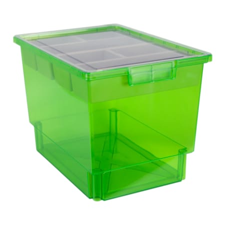 Storsystem Bin, Tray, Tote, Green, High Impact Polystyrene, 12.25 in W, 12 in H CE1954FG-NK0202-1
